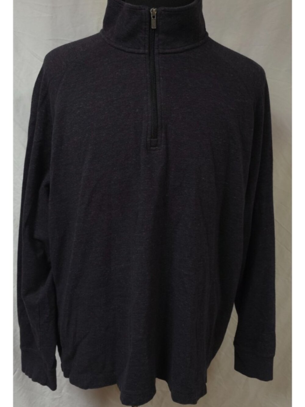 LL Bean Men XXL Reg Purple Heather Slightly Fitted Quarter Zip SweatShirt Jacket